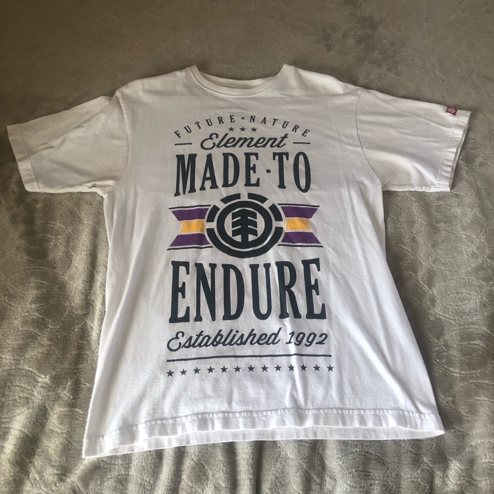 Element White Graphic T-Shirt for Men